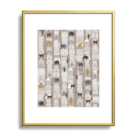 Sharon Turner urban jungle pebble Metal Framed Art Print