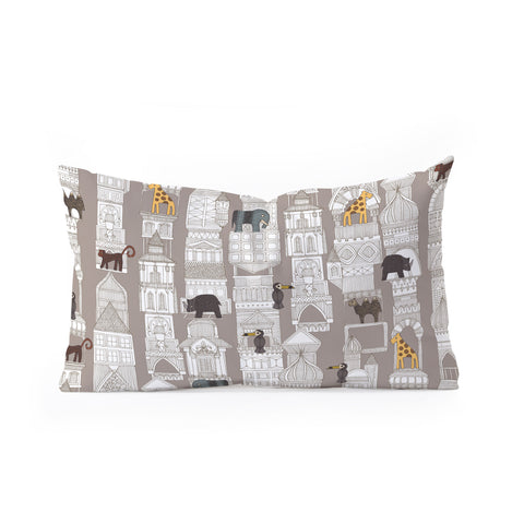 Sharon Turner urban jungle pebble Oblong Throw Pillow