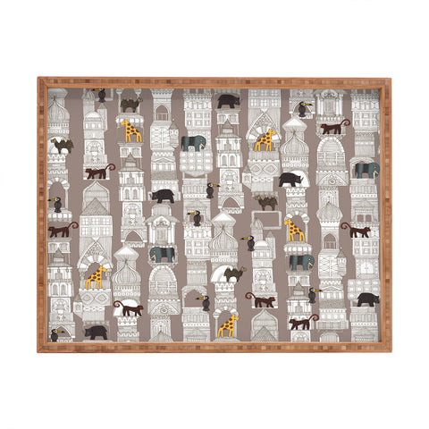 Sharon Turner urban jungle pebble Rectangular Tray