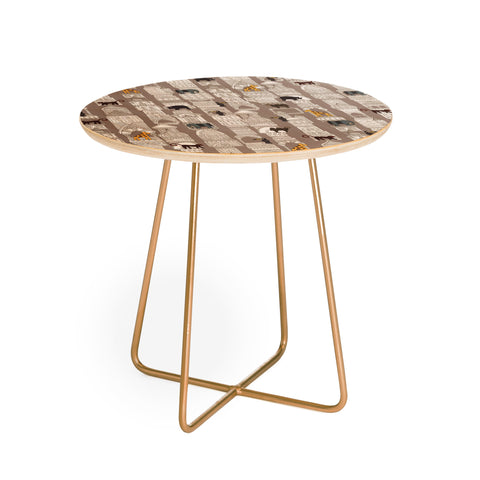 Sharon Turner urban jungle pebble Round Side Table