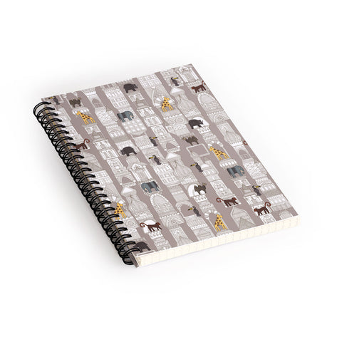 Sharon Turner urban jungle pebble Spiral Notebook