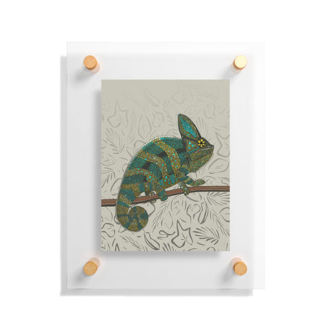 Sharon Turner veiled chameleon stone Floating Acrylic Print