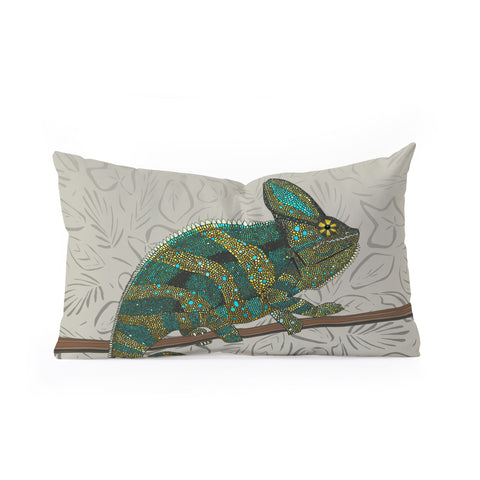 Sharon Turner veiled chameleon stone Oblong Throw Pillow