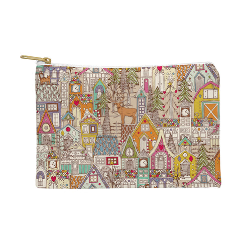 Sharon Turner vintage gingerbread town Pouch