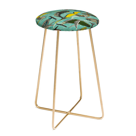 Sharon Turner whales and waves Counter Stool