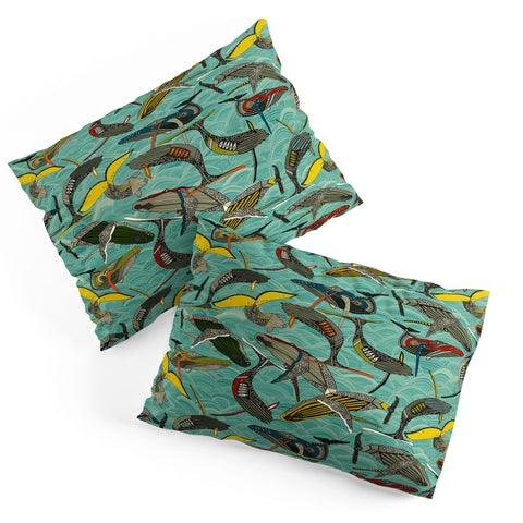 Sharon Turner whales and waves Pillow Shams
