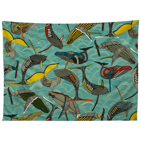 Sharon Turner whales and waves Tapestry