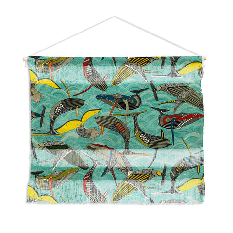 Sharon Turner whales and waves Wall Hanging Landscape