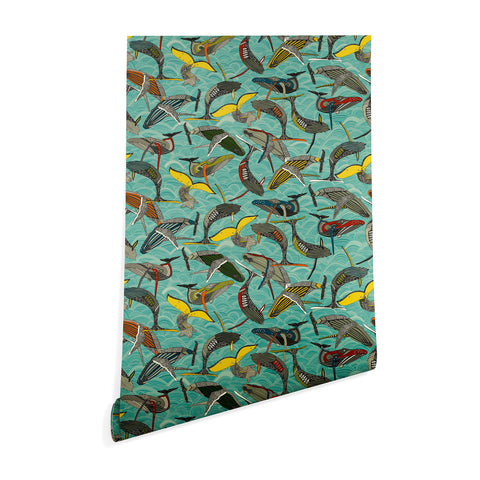 Sharon Turner whales and waves Wallpaper