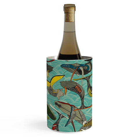 Sharon Turner whales and waves Wine Chiller
