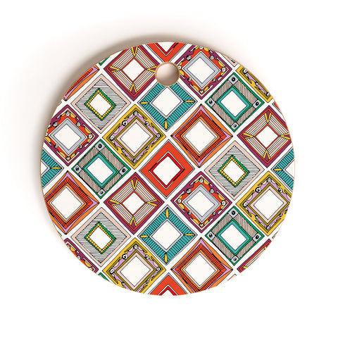 Sharon Turner wild tiltz Cutting Board Round