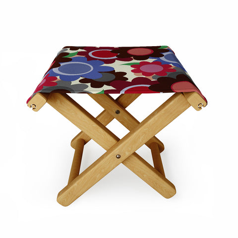 Sharon Turner Winter Flowers Folding Stool