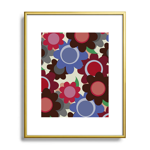 Sharon Turner Winter Flowers Metal Framed Art Print