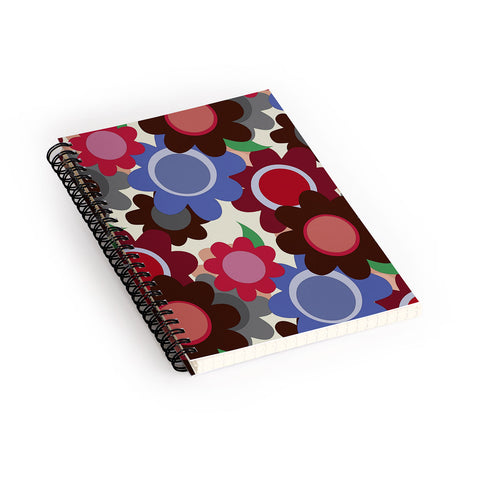 Sharon Turner Winter Flowers Spiral Notebook