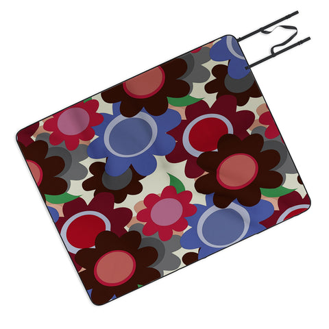 Sharon Turner Winter Flowers Picnic Blanket