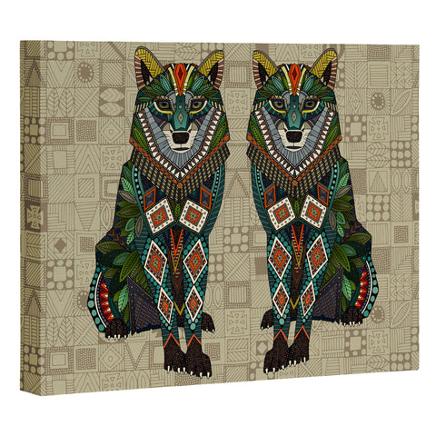 Sharon Turner wolf natural Art Canvas