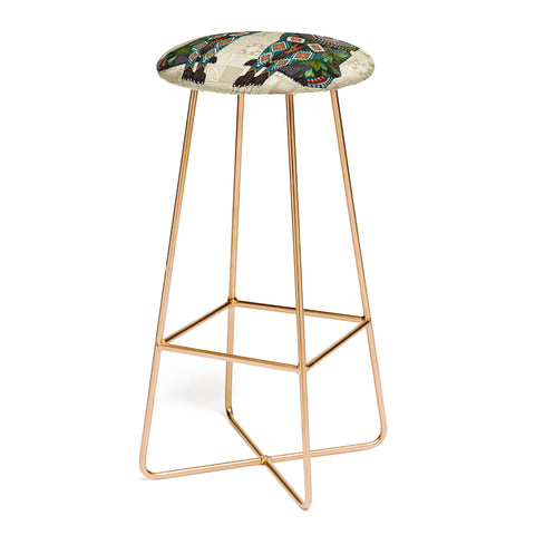 Sharon Turner wolf natural Bar Stool