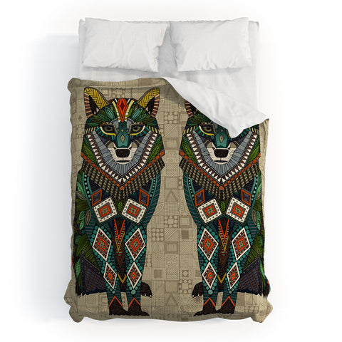 Sharon Turner wolf natural Comforter