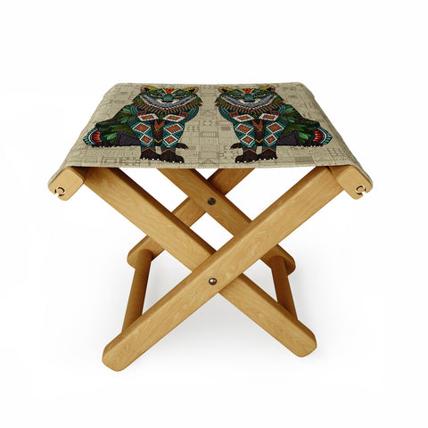 Sharon Turner wolf natural Folding Stool