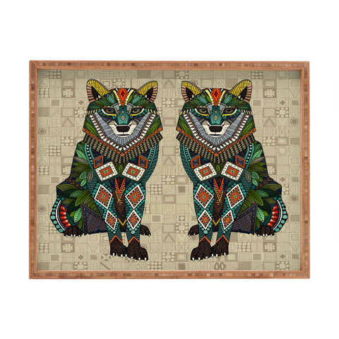 Sharon Turner wolf natural Rectangular Tray