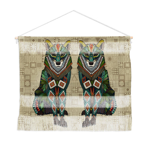 Sharon Turner wolf natural Wall Hanging Landscape