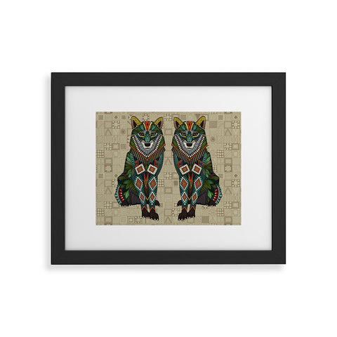 Sharon Turner wolf natural Framed Art Print