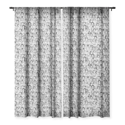 Sharon Turner women of the world Sheer Window Curtain
