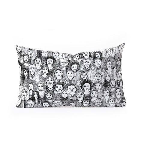 Sharon Turner women of the world Oblong Throw Pillow