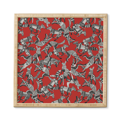 Sharon Turner woodland fox party red Framed Wall Art