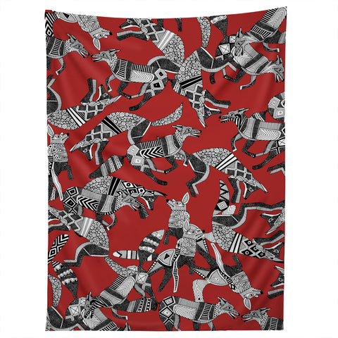Sharon Turner woodland fox party red Tapestry