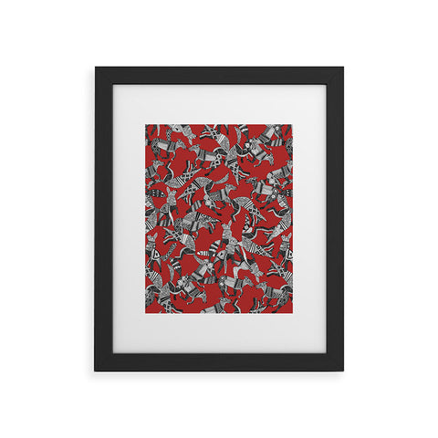 Sharon Turner woodland fox party red Framed Art Print