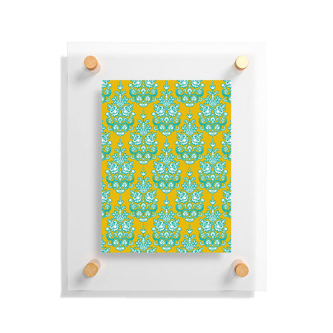 Sharon Turner Yasmita damask ikat Floating Acrylic Print