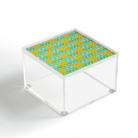 Sharon Turner Yasmita damask ikat Acrylic Box