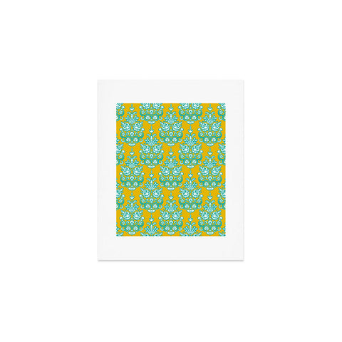 Sharon Turner Yasmita damask ikat Art Print