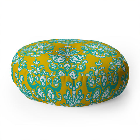 Sharon Turner Yasmita damask ikat Floor Pillow Round