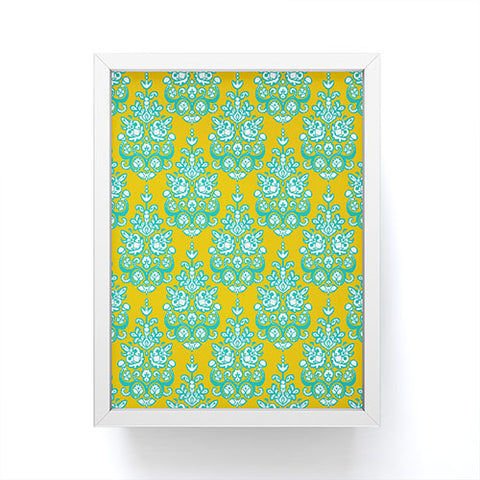 Sharon Turner Yasmita damask ikat Framed Mini Art Print