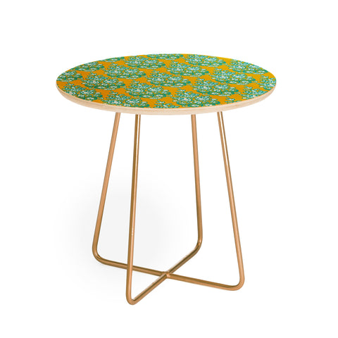 Sharon Turner Yasmita damask ikat Round Side Table