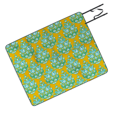 Sharon Turner Yasmita damask ikat Picnic Blanket