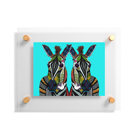 Sharon Turner zebra love Floating Acrylic Print