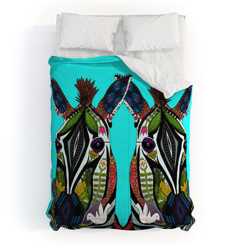 Sharon Turner zebra love Comforter