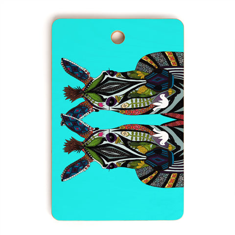 Sharon Turner zebra love Cutting Board Rectangle