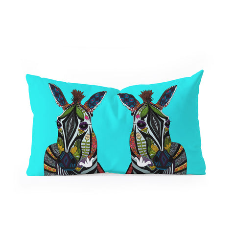 Sharon Turner zebra love Oblong Throw Pillow