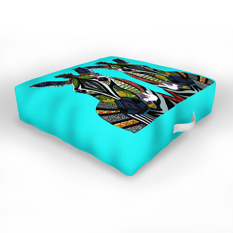 Sharon Turner zebra love Outdoor Floor Cushion