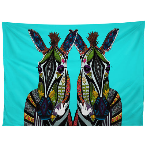 Sharon Turner zebra love Tapestry