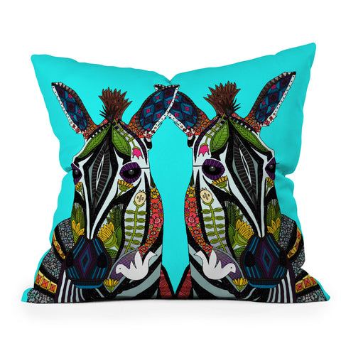 Sharon Turner zebra love Throw Pillow