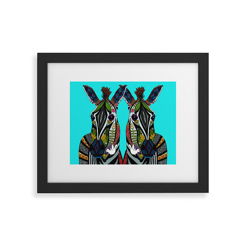 Sharon Turner zebra love Framed Art Print