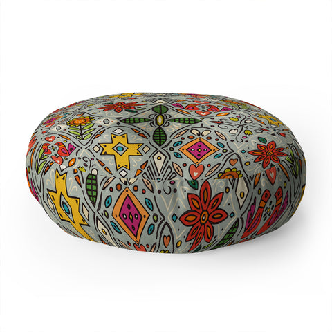 Sharon Turner zoryana haze Floor Pillow Round