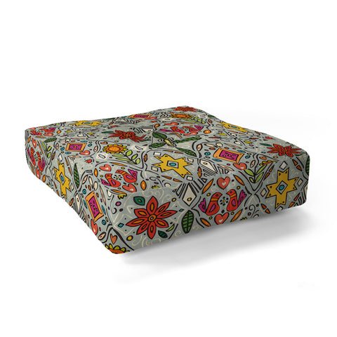 Sharon Turner zoryana haze Floor Pillow Square