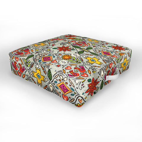 Sharon Turner zoryana haze Outdoor Floor Cushion