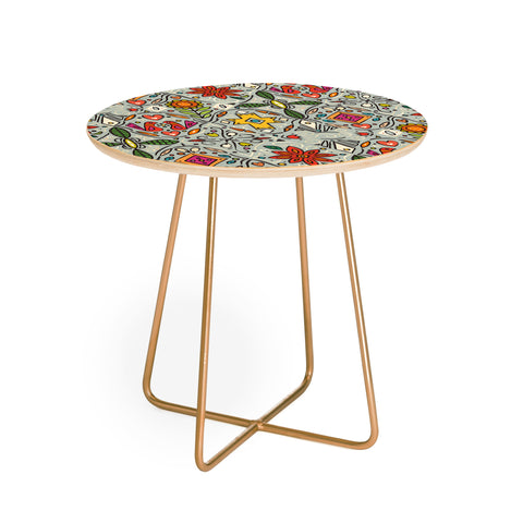 Sharon Turner zoryana haze Round Side Table